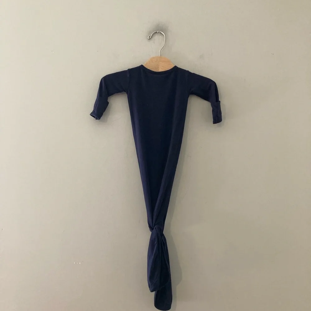 $18 ADD ON‎ lou lou & co. navy bamboo knotted gown newborn Zara Baby Gap Peek
